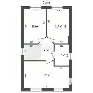 Дом 134м², 2-этажный, участок 3 сот.  