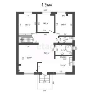 Дом 120м², 2-этажный, участок 5 сот.  