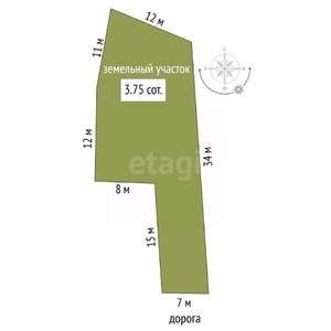 Дом 47м&sup2;, 1-этажный, участок 4 сот.  