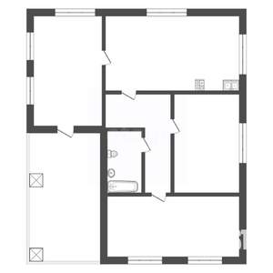 Дом 58м&sup2;, 1-этажный, участок 6 сот.  