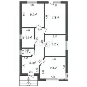 Дом 172м², 1-этажный, участок 7 сот.  