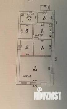 Дом 49м², 1-этажный, участок 3 сот.  