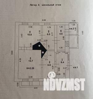 Дом 106м&sup2;, 2-этажный, участок 2 сот.  