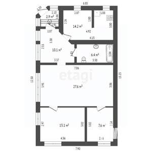 Дом 176м&sup2;, 2-этажный, участок 6 сот.  