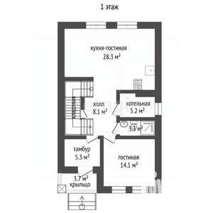 Дом 145м², 2-этажный, участок 3 сот.  