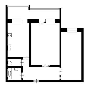 2-к квартира, на длительный срок, 48м2, 2/5 этаж