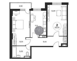 3-к квартира, на длительный срок, 49м2, 23/24 этаж