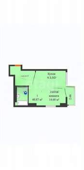 1-к квартира, на длительный срок, 40м2, 10/16 этаж