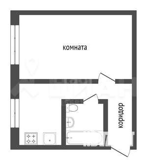 1-к квартира, на длительный срок, 32м2, 1/5 этаж