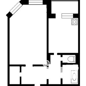 1-к квартира, на длительный срок, 44м2, 4/18 этаж