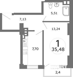 1-к квартира, на длительный срок, 37м2, 10/25 этаж