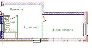 1-к квартира, на длительный срок, 34м2, 2/3 этаж