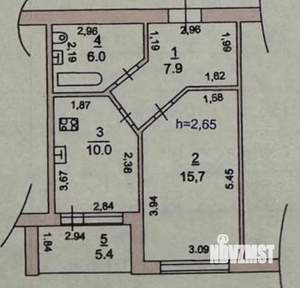 2-к квартира, на длительный срок, 45м2, 2/6 этаж