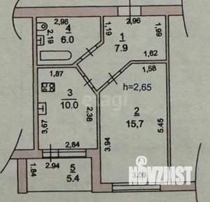 1-к квартира, на длительный срок, 42м2, 2/5 этаж