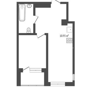 1-к квартира, на длительный срок, 40м2, 4/20 этаж