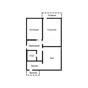 3-к квартира, на длительный срок, 62м2, 1/5 этаж