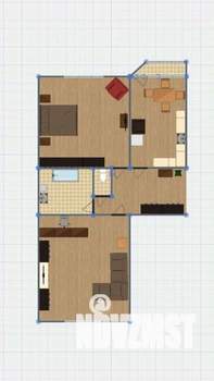 1-к квартира, посуточно, 74м2, 1/1 этаж