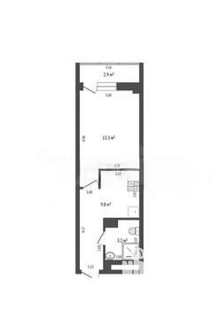 1-к квартира, на длительный срок, 26м2, 6/17 этаж