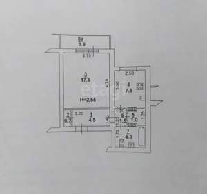 1-к квартира, на длительный срок, 40м2, 7/17 этаж