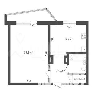 1-к квартира, на длительный срок, 38м2, 10/10 этаж