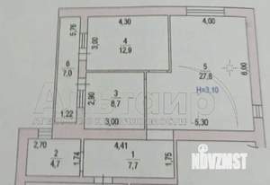 2-к квартира, на длительный срок, 70м2, 3/3 этаж