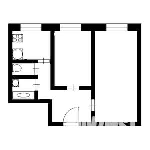 2-к квартира, на длительный срок, 45м2, 9/10 этаж