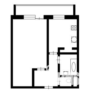 1-к квартира, на длительный срок, 40м2, 4/5 этаж