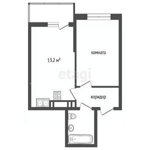 1-к квартира, сданный дом, 36м2, 15/19 этаж