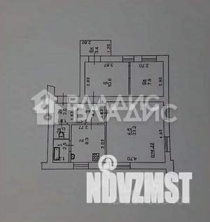 3-к квартира, вторичка, 61м2, 2/2 этаж