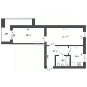 2-к квартира, вторичка, 41м2, 8/9 этаж