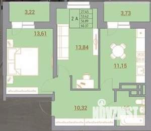 2-к квартира, вторичка, 60м2, 7/19 этаж