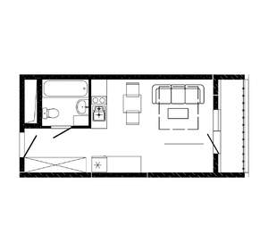 Студия квартира, вторичка, 27м2, 11/19 этаж