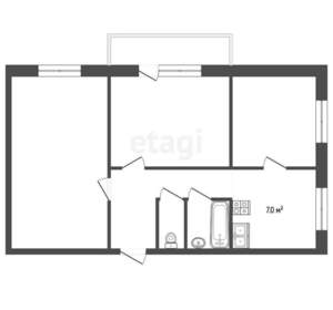3-к квартира, вторичка, 54м2, 7/9 этаж