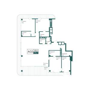 4-к квартира, вторичка, 247м2, 4/15 этаж