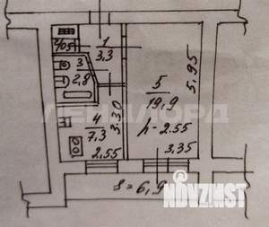1-к квартира, вторичка, 34м2, 13/14 этаж