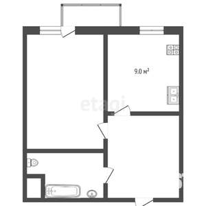 1-к квартира, вторичка, 40м2, 22/25 этаж