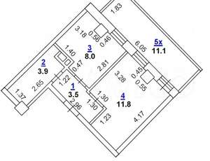 1-к квартира, сданный дом, 38м2, 8/19 этаж