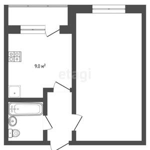 1-к квартира, вторичка, 36м2, 2/14 этаж