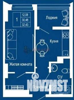 1-к квартира, вторичка, 35м2, 19/26 этаж