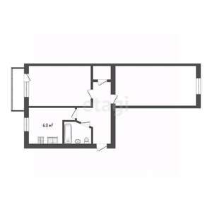 2-к квартира, вторичка, 47м2, 2/5 этаж