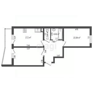 2-к квартира, вторичка, 80м2, 1/19 этаж
