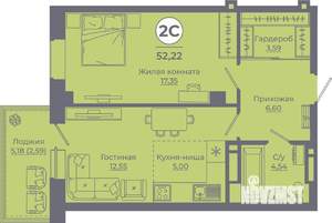 2-к квартира, вторичка, 53м2, 4/24 этаж