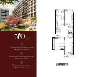 3-к квартира, вторичка, 94м2, 8/10 этаж