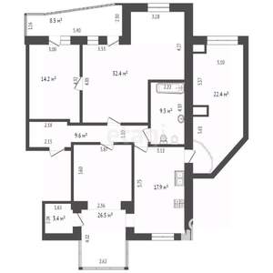 4-к квартира, вторичка, 138м2, 3/4 этаж