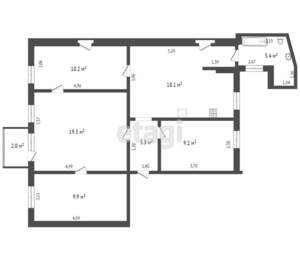 4-к квартира, вторичка, 80м2, 1/3 этаж