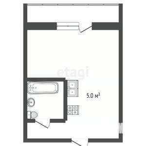 Студия квартира, вторичка, 25м2, 7/18 этаж