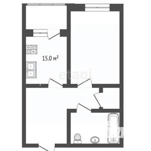 1-к квартира, вторичка, 54м2, 2/18 этаж