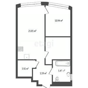 3-к квартира, вторичка, 57м2, 25/30 этаж