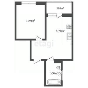 1-к квартира, вторичка, 41м2, 18/18 этаж