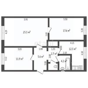 3-к квартира, вторичка, 81м2, 1/9 этаж